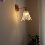 Vintage LED Wall Light Glass Copper Applique Da Parete