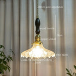 Japanese Style Green Glass LED Pendant Chandelier for Home Decor
