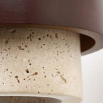 LED Wood Pendant Light Fixture Wabi Sabi Hang Lamp for Living Room