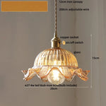 Walnut Wood & Glass LED Pendant Lamp Modern Nordic Style