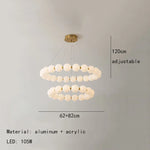Gold Acrylic LED Ceiling Chandelier for Living Room Bedroom Pendant Lighting
