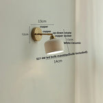 Ceramic LED Wall Sconce Up Down Rotate Pull Chain Mirror Light