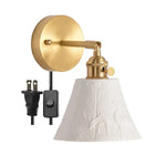 Elk Ceramic LED Wall Sconce, Nordic Copper Pull Chain Mirror Light