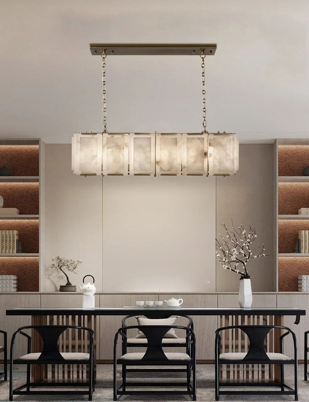 Marble Collection LED Ceiling Chandelier for Dining Room