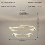 Crystal LED Chandelier Pendant Light Modern Luxury Foyer Ceiling Lamp
