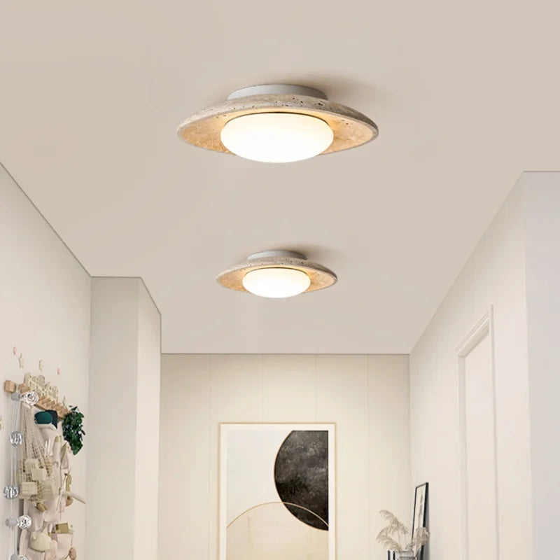 Natural Stone LED Ceiling Lamp for Living Room Lighting Fixtures