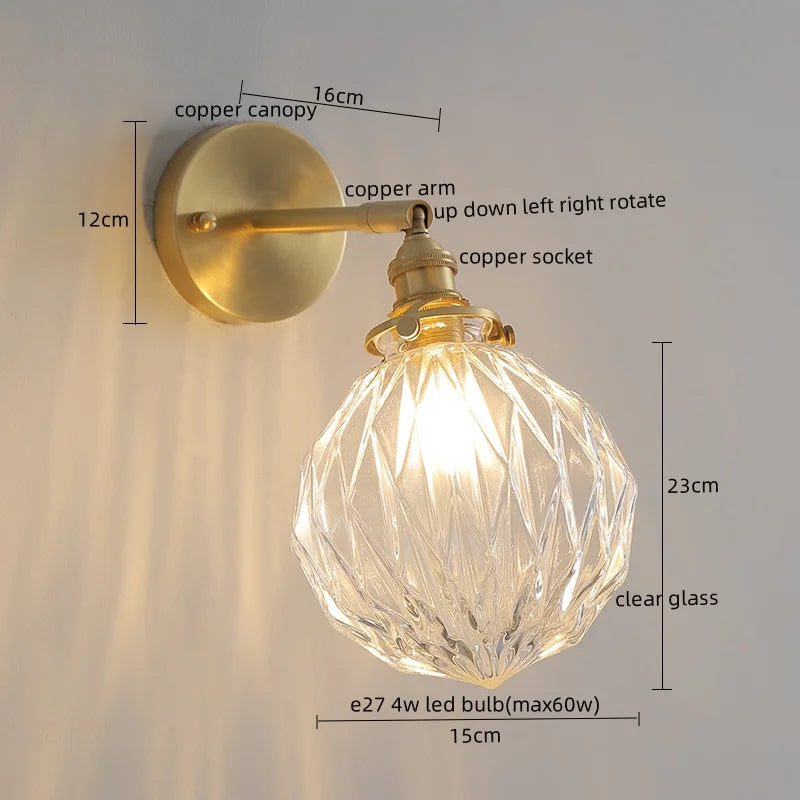 Green Glass LED Wall Lamps - Modern Home Decor Applique Murale