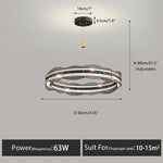 LED Pendant Light: Modern Minimalist Chandelier for Living, Dining, Kitchen, Bedroom, Office