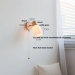 White Glass LED Wall Sconce Modern Nordic Home Decor Light