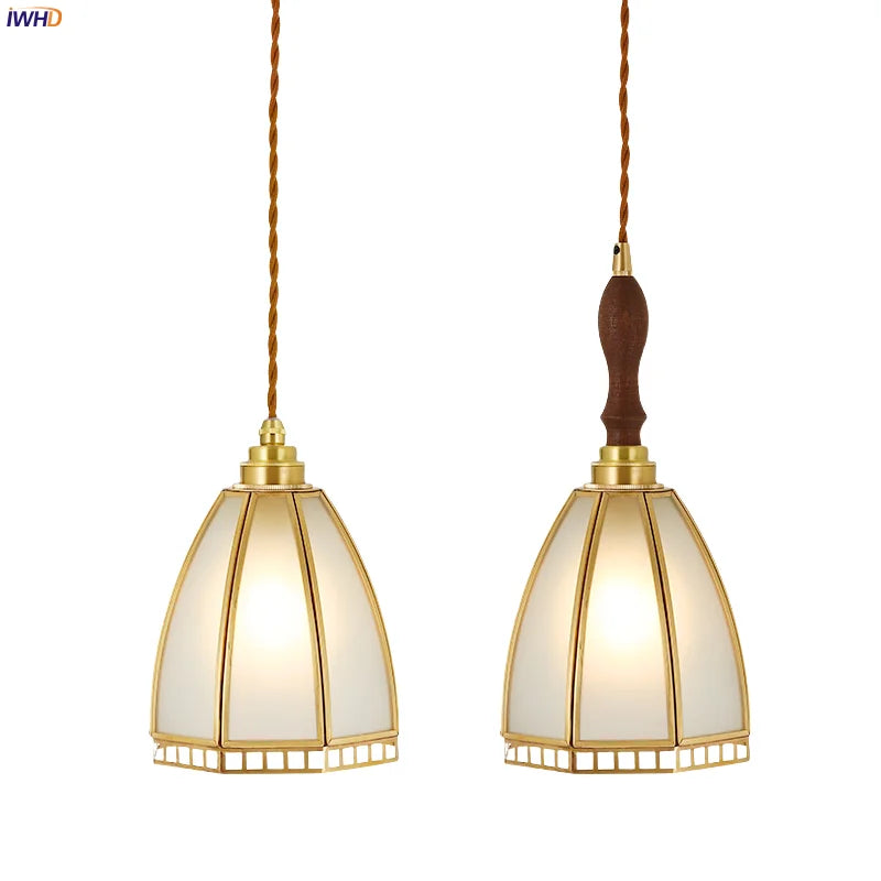 Afralia™ Nordic Glass LED Pendant Light for Kitchen Living Room Bedroom