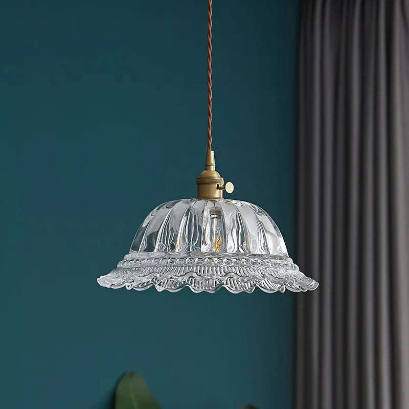Clear Glass LED Pendant Light | Nordic Hanging Chandelier for Kitchen, Living Room