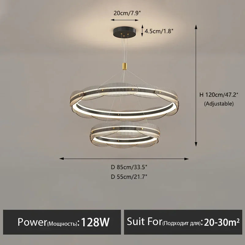 LED Pendant Light: Modern Minimalist Chandelier for Living, Dining, Kitchen, Bedroom, Office