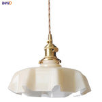 Yellow Glass Wire LED Pendant Light Modern Home Decor Nordic Hanging Lamp