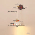 Ceramic Wood LED Wall Sconce, Modern Adjustable Nordic Lamparas De Pared for Bedroom