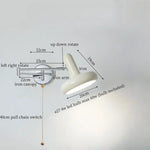 Swing Arm LED Wall Lamp Cream for Living Room Bedside Mirror Light