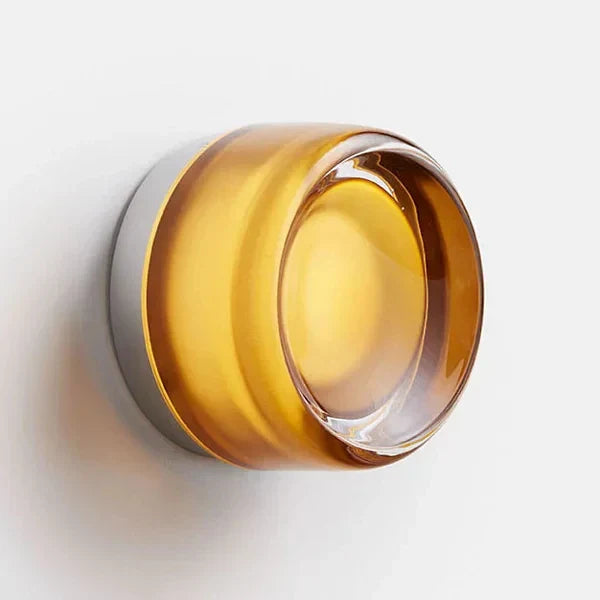 Glass Round Wall Sconce Light for Indoor Outdoor Living Bathroom Porch Decoration