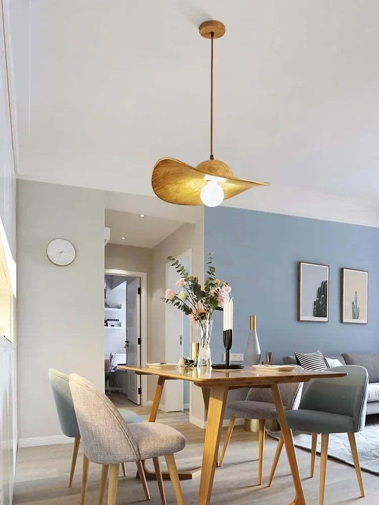 Nordi Cream Pendant Lights Hat Chandelier for Home Decor