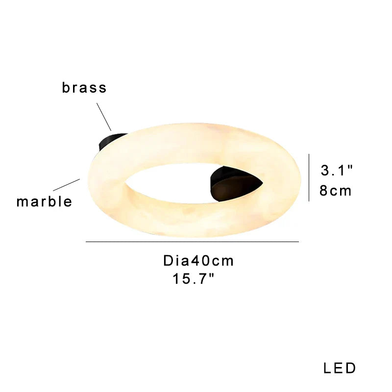 Elegant Alabaster Marble Ceiling Chandelier for Living Room Bedroom