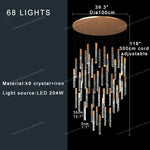 Crystal Circular Staircase Chandelier for Villa Duplex Foyer Decoration