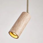 Yellow Travertine LED Pendant Lights with Long Arm Hanging Lamps