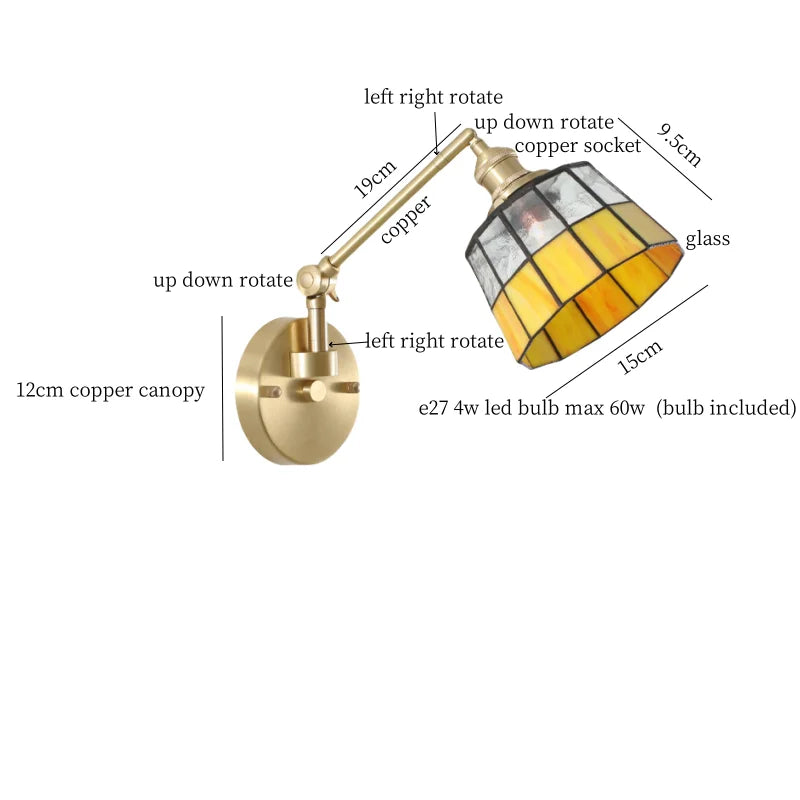 Afralia™ Glass LED Wall Lights Bathroom Mirror Loft Living Room Bedroom Lamp