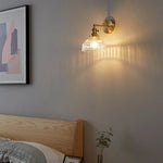 Clear Glass Copper Socket LED Wall Lamp with Pull Chain Switch