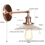 Industrial Loft LED Wall Lights for Bedroom, Plug In Stairs Lamp