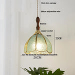 Afralia™ Glass LED Pendant Light Fixture Coffee Kitchen Loft Vintage Copper Hang Lamp