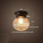Copper Glass Ball LED Ceiling Light - Modern Style Indoor Lighting Fixtures