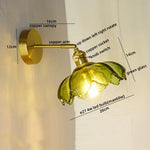 Nordic LED Wall Lights Pull Chain Switch Copper Glass Home Decor