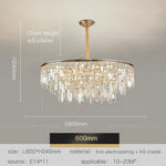 Crystal LED Chandelier for Living Room, Dining & Bedroom - High-end Luxury Lighting