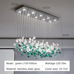Glass Stone Chandeliers: Modern Luxury LED Pendant Lights for Dining Room Art Decor