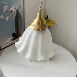 Glass LED Pendant Light Fixture Modern Hang Lamp Luminaira Pendente, White