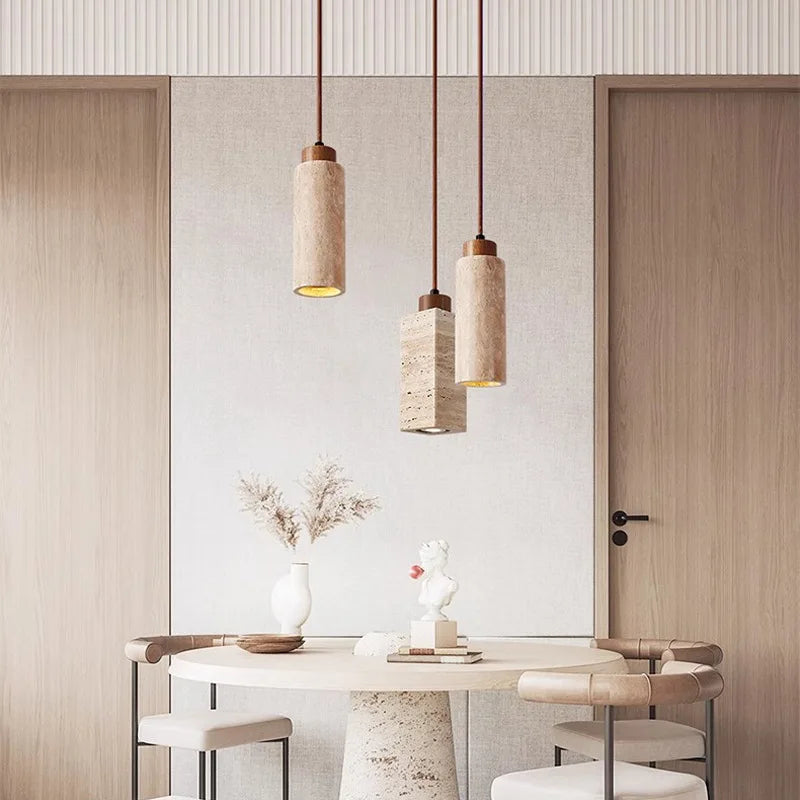 Travertine LED Pendant Lamp for Home Decor and Lighting Applciation