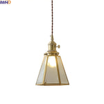 Glass Copper Pendant Light Modern LED Hanging Light for Home Decor