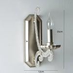 Crystal LED Chandelier: French Living Room Retro E14 Pendant Light for Home Decor