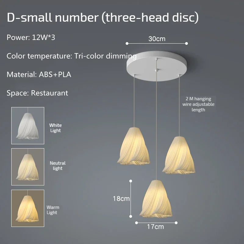 Modern 3D Printing Ceiling Chandelier for Home Dining Room Bedroom Decor