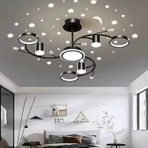 Nordic Starry Sky Dimmable LED Ceiling Chandelier for Home Decor Lighting