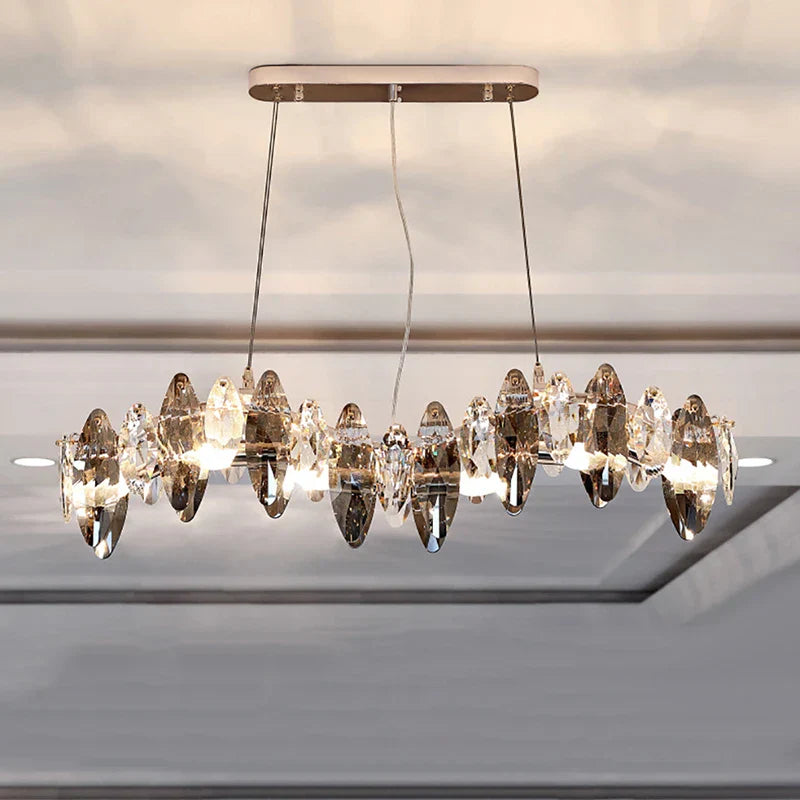 Kristal 2024 Chandelier LED Light for Dining and Living Room Decor