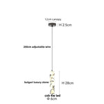 Afralia™ Stone LED Pendant Light Fixture Modern Hanging Lamp Luxury Design