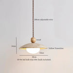 Afralia™ Wabi Sabi LED Pendant Lamps Yellow Travertine Hanging Light for Home Decor