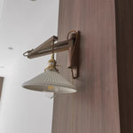 Ceramic Copper LED Wall Lights Pull Chain Switch Nordic Bedside Lamp