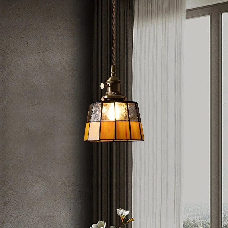 Green Glass LED Pendant Lights - Nordic Minimalist Style for Bedroom, Living Room