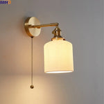 Nordic LED Wall Sconce Pull Chain Switch | Modern Bedroom Living Room Stair Light Fixtures