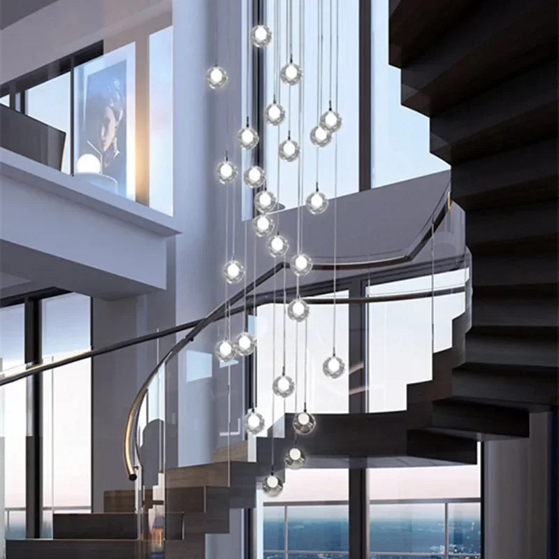 LED Chandelier: Modern Lighting for Living, Dining, and Staircase Areas