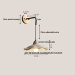 Afralia™ Loft Wood LED Wall Light with Pull Chain Switch for Home Decor