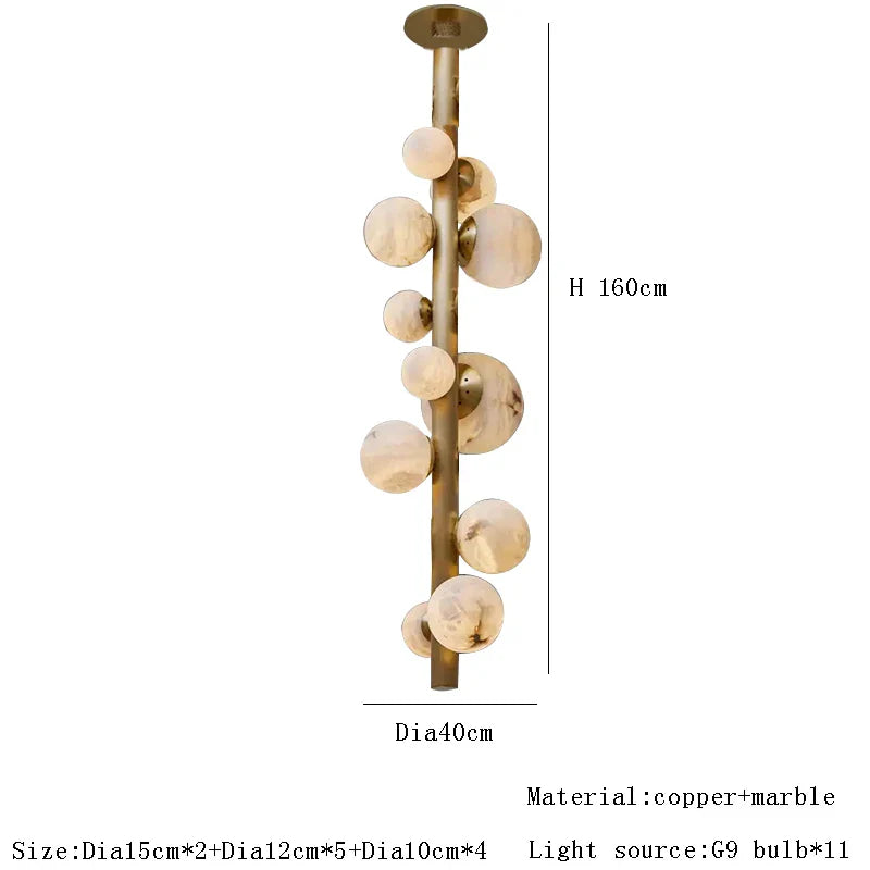 Moonshade Luxury Marble Ball Chandelier