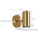 Nordic Copper LED Wall Lamp Pull Chain Switch Wandlamp