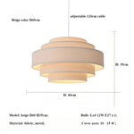Minimalist Fabric Pendant Chandelier for Bedroom and Bar - LED Ceiling Lamp