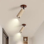 Yellow Travertine LED Ceiling Light - Modern Wabi-sabi Style for Living Room